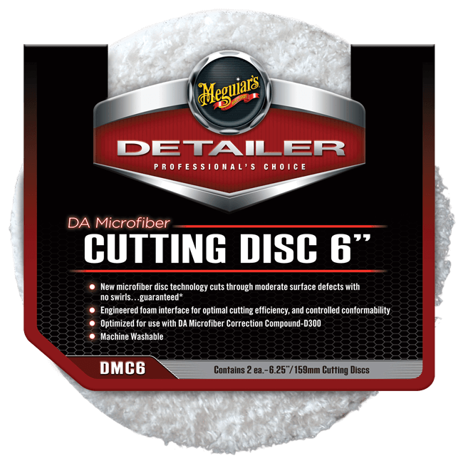 Meguiar's DMC6 DA Microfiber Cutting Discs 2pak Gąbki polerskie na rzep z mikrofibry 2 sztuki