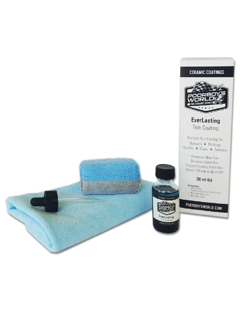 Poorboy's Everlasting Ceramic Trim Coating Powłoka ceramiczna do zewnętrznych plastików 30 ml Kit