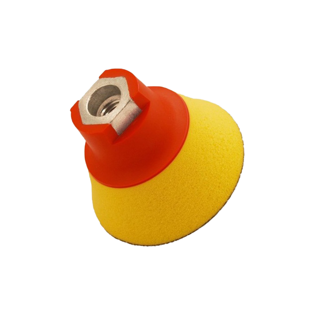 FLEXIPADS Talerz polerski mocujący do maszyn rotacyjnych 75mm Gwint M14, Soft-żółty