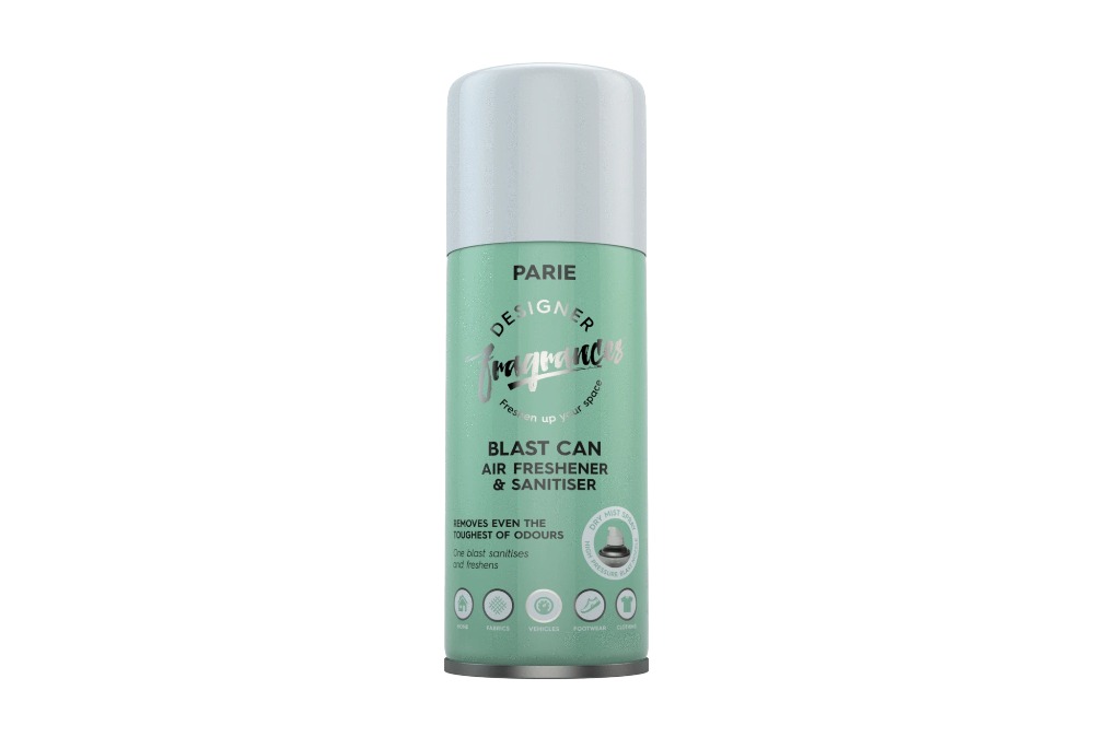 Designer Fragrances Parie Blast Rewelacyjny odświeżacz zapachu do auta, biura, domu 400ml
