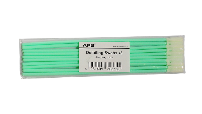 APS Detailing Swabs Slim Mini 16cm Patyczki do aplikacji dressingów lub czyszczenia detali 10 sztuk