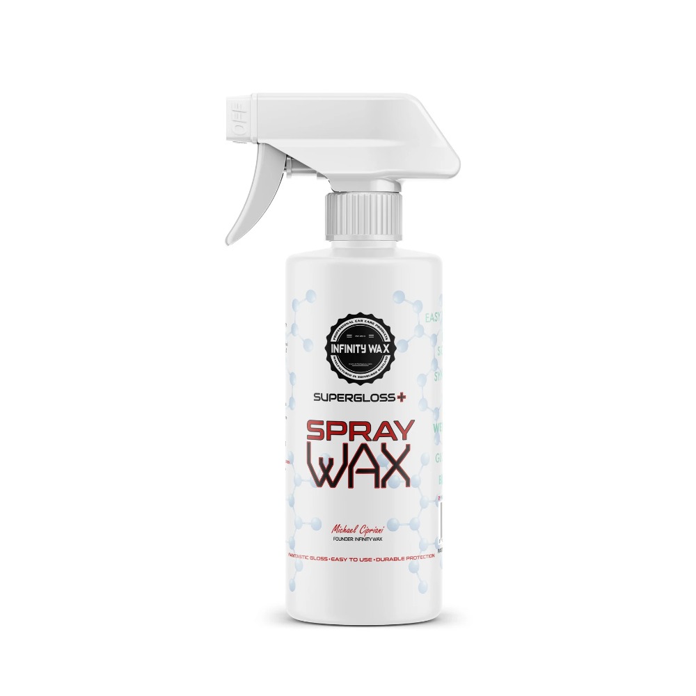 Infinity Wax Supergloss+ Spray Wax Najwyższej jakości wosk w płynie SiO2 lustrzany połysk głębia koloru 500ml