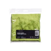 FXPROTECT Grassy Green Boa Microfiber Towel Puszysta uniwersalna mikrofibra bez krawędzi 40x40cm