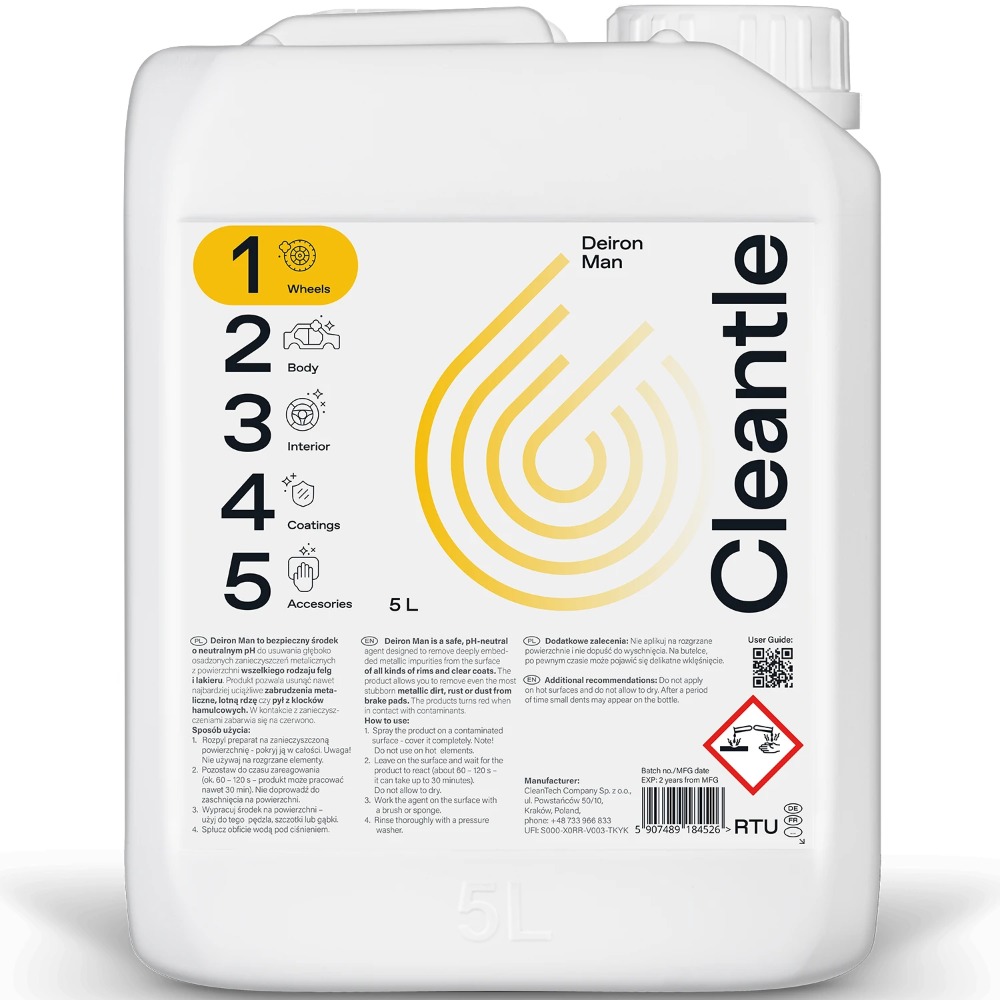 Cleantle Deiron Man Produkt do usuwania osadów metalicznych 5000ml