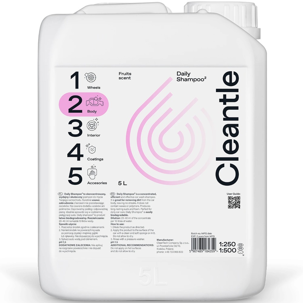 Cleantle Daily Shampoo2 Szampon o neutralnym pH 5000ml