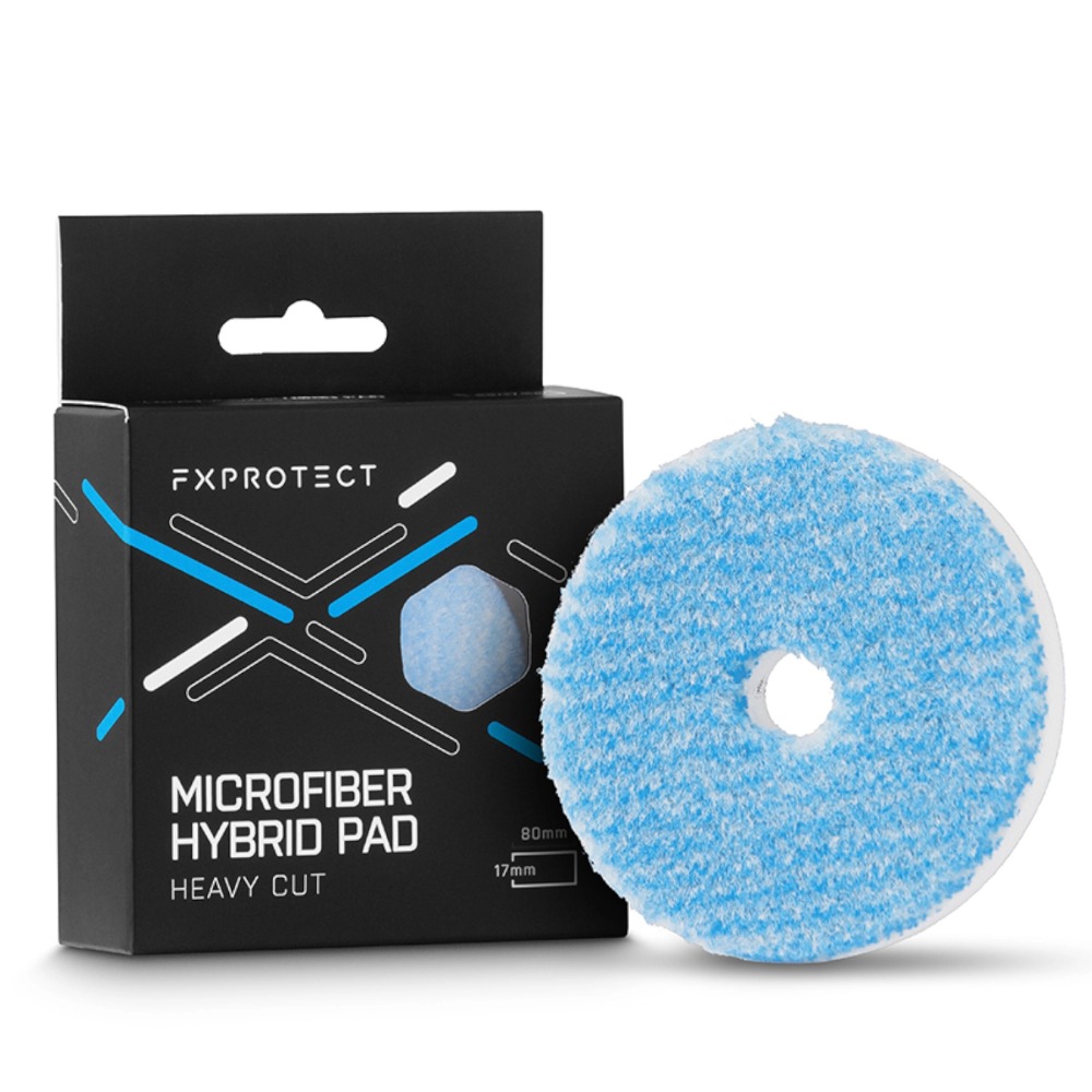 FXPROTECT Microfiber Hybrid Pad - Heavy Cut - Mocno ścierny pad polerski 80mm