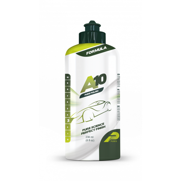 Puris Car Care A10 Pure Polish - Wysokiej jakości średnio ścierna pasta polerska, One Step 236ml