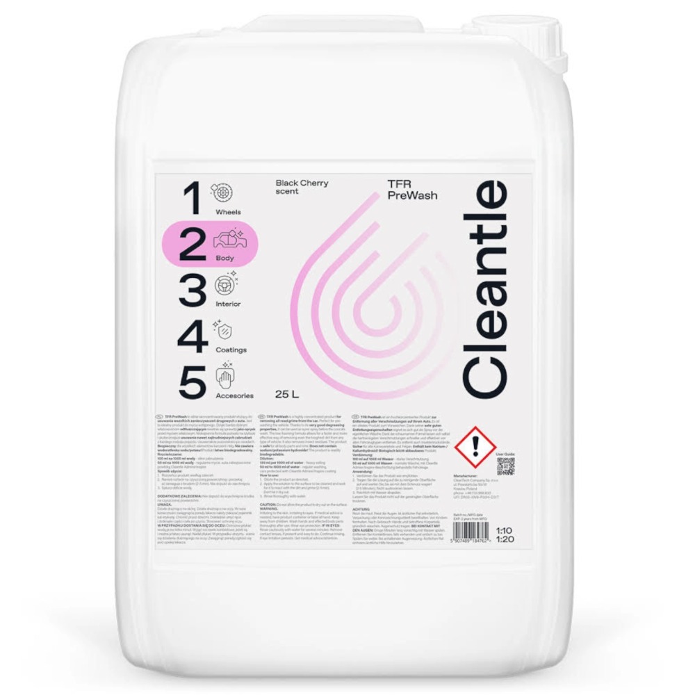 Cleantle TFR Pre Wash - silnie skoncentrowany produkt służący do usuwania wszelkich zanieczyszczeń 25L