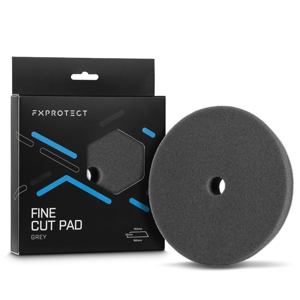 FXPROTECT Fine Cut Pad Grey - Miękki, wykończeniowy pad polerski 150/165mm