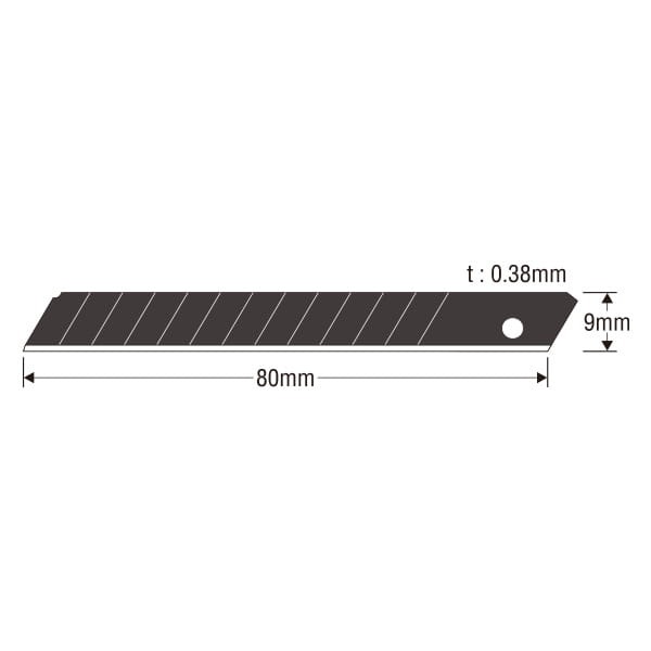 KDS S-Blades Sharp Edge 9mm - Ostrze segmentowe wymienne 10 sztuk