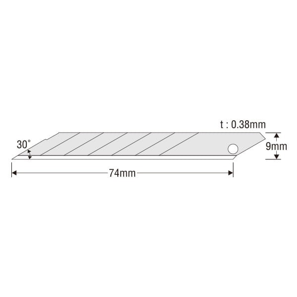 KDS S-Blades Durable Edge 30 stopni - Ostrze segmentowe wymienne 10 sztuk