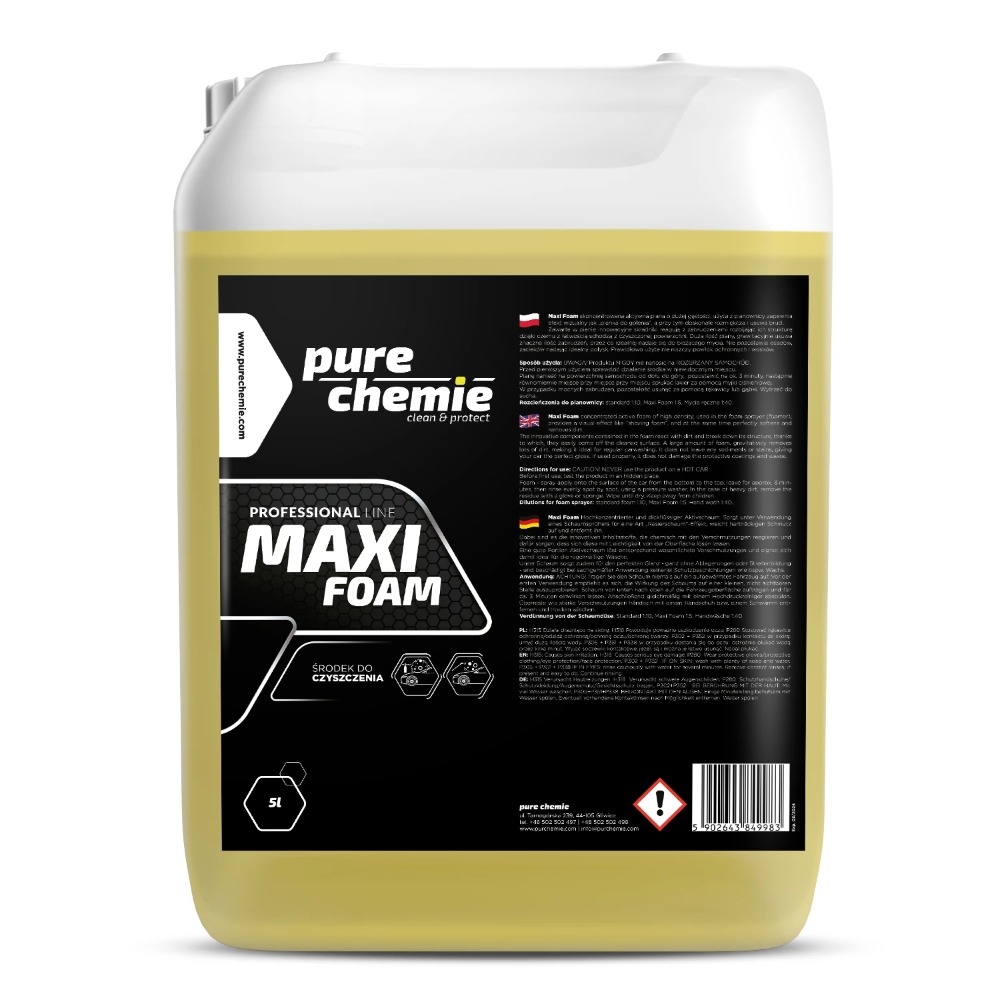 Pure Chemie Maxi Foam - Skuteczna, gęsta piana aktywna, zmiękcza brud 5000ml
