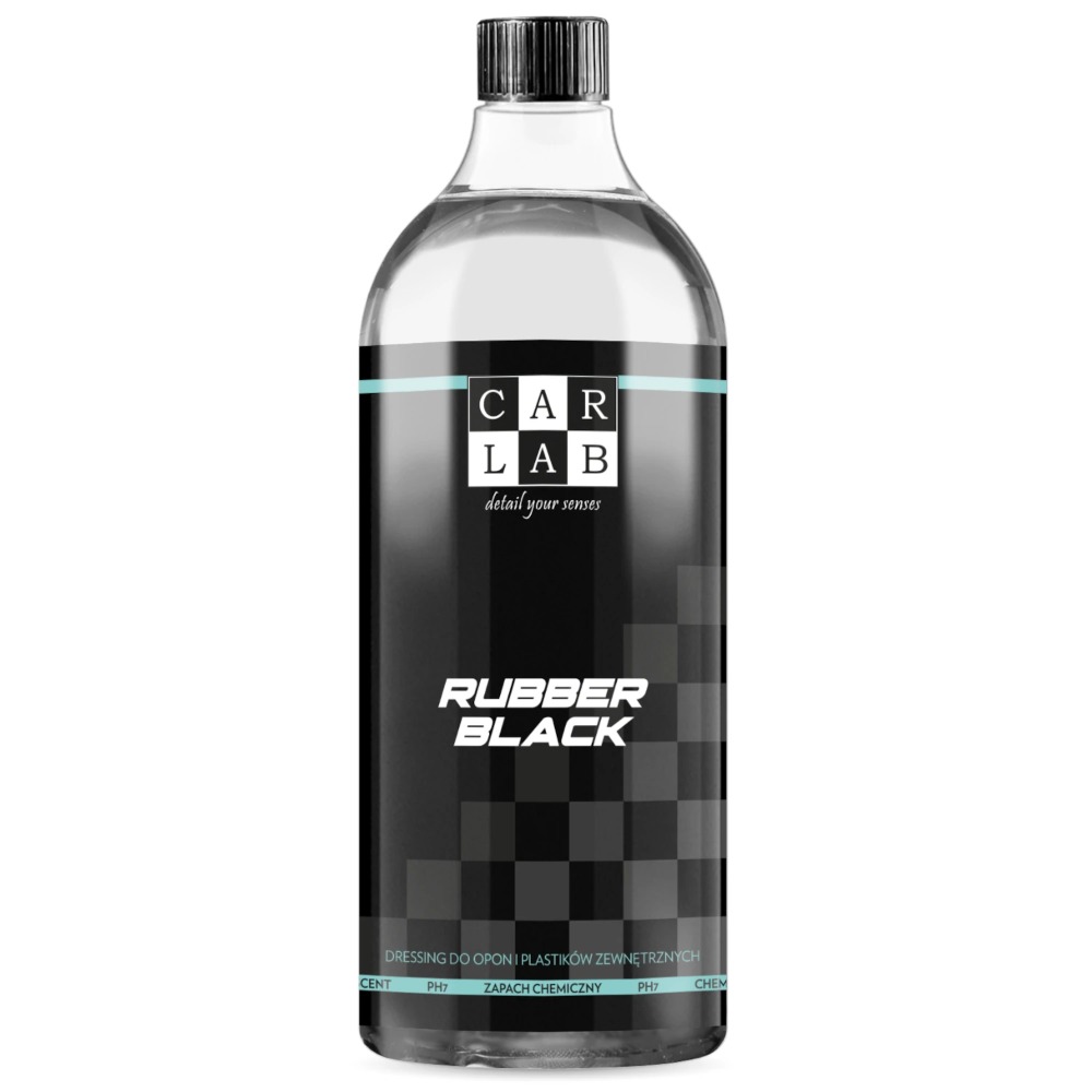 Carlab Rubber Black - Dressing do opon i plastików zewnętrznych 1L