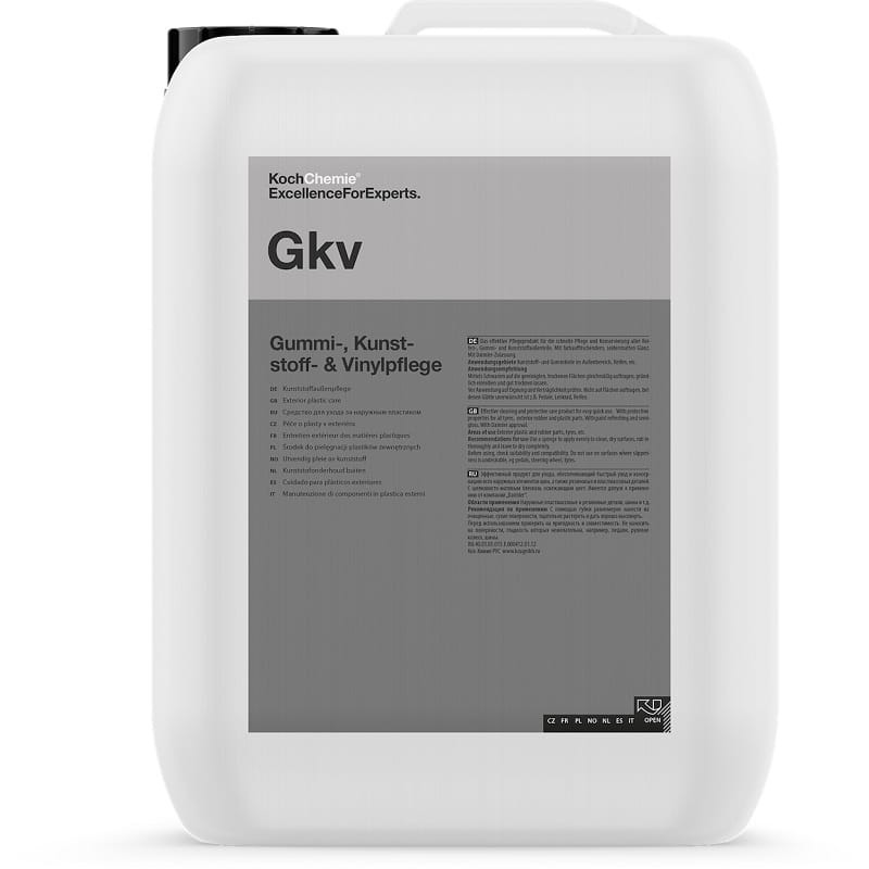 Koch Chemie Gummi Kunststoff Vinyl Pflege Czyści i pielęgnuje tworzywa sztuczne 10L