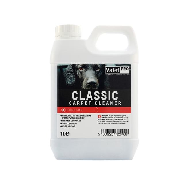 ValetPRO Classic Carpet Cleaner Produkt do prania tapicerki materiałowej koncentart 1000ml