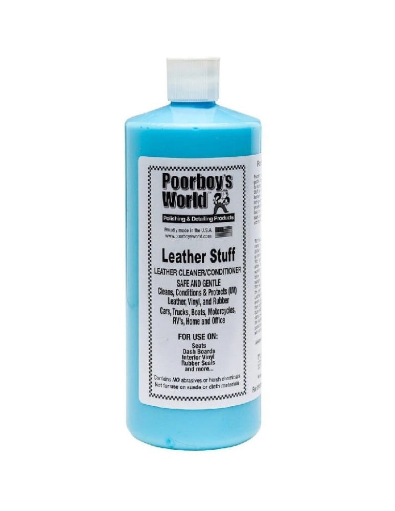 POORBOY'S WORLD Leather Stuff Lekko czyści i zabezpiecza skórzaną tapicerkę 946ml