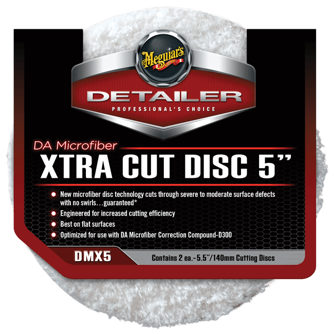 Meguiar's DA Microfiber Xtra Cut Disc 5" 2 pak Gąbki polerskie na rzep z mikrofibry 2 sztuki