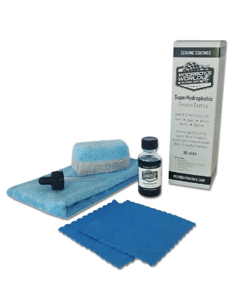 Poorboy's Super Hydrophobic Ceramic Coating Powłoka ceramiczna do lakieru 30 ml Kit