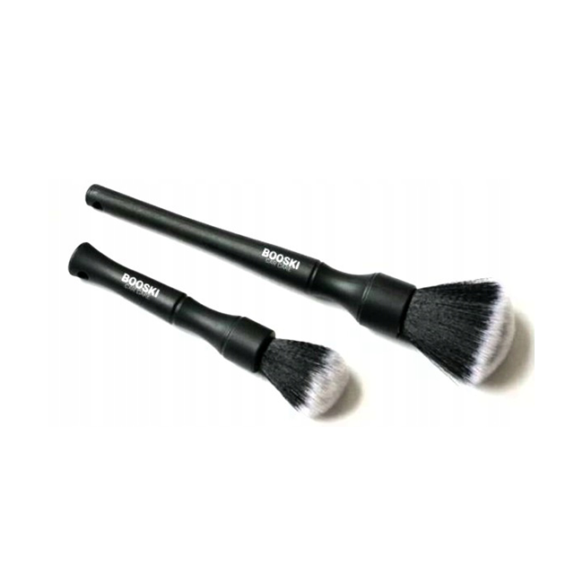 Booski Car Care Ultra Soft Detailing Brushes Zestaw bardzo delikatne pędzelki detailing lakier wnętrze piano black 2 sztuki