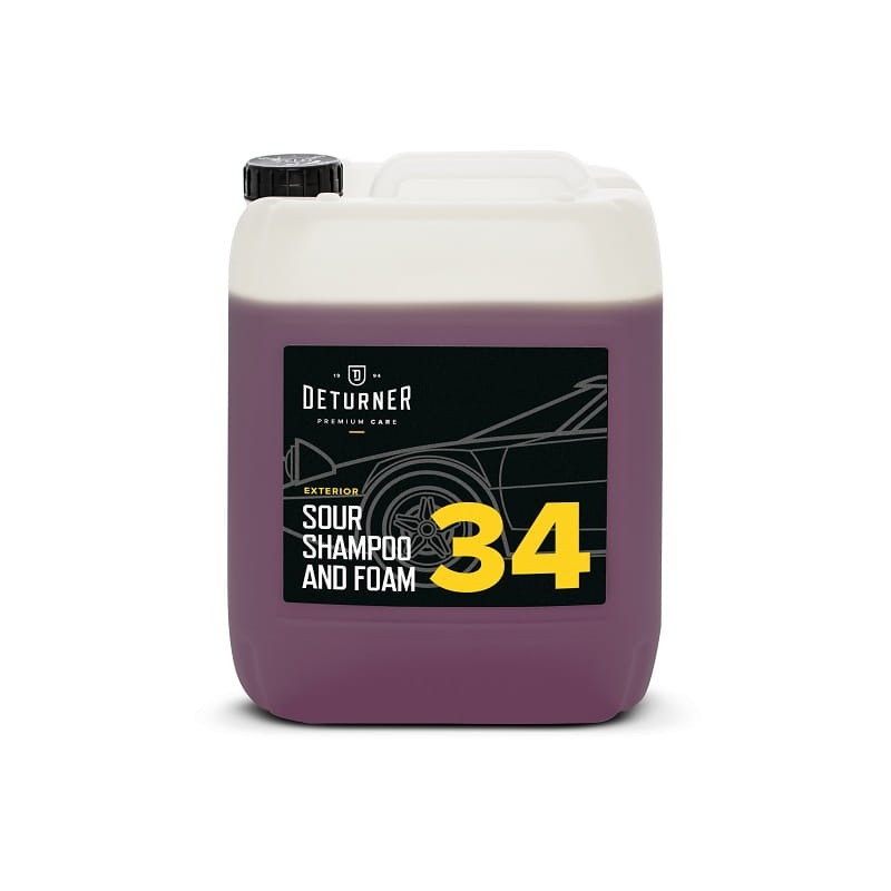 Deturner Sour Shampoo & Foam Kwaśny szampon piana aktywna odtykanie wosków i powłok ceramicznych kwarcowych 5L