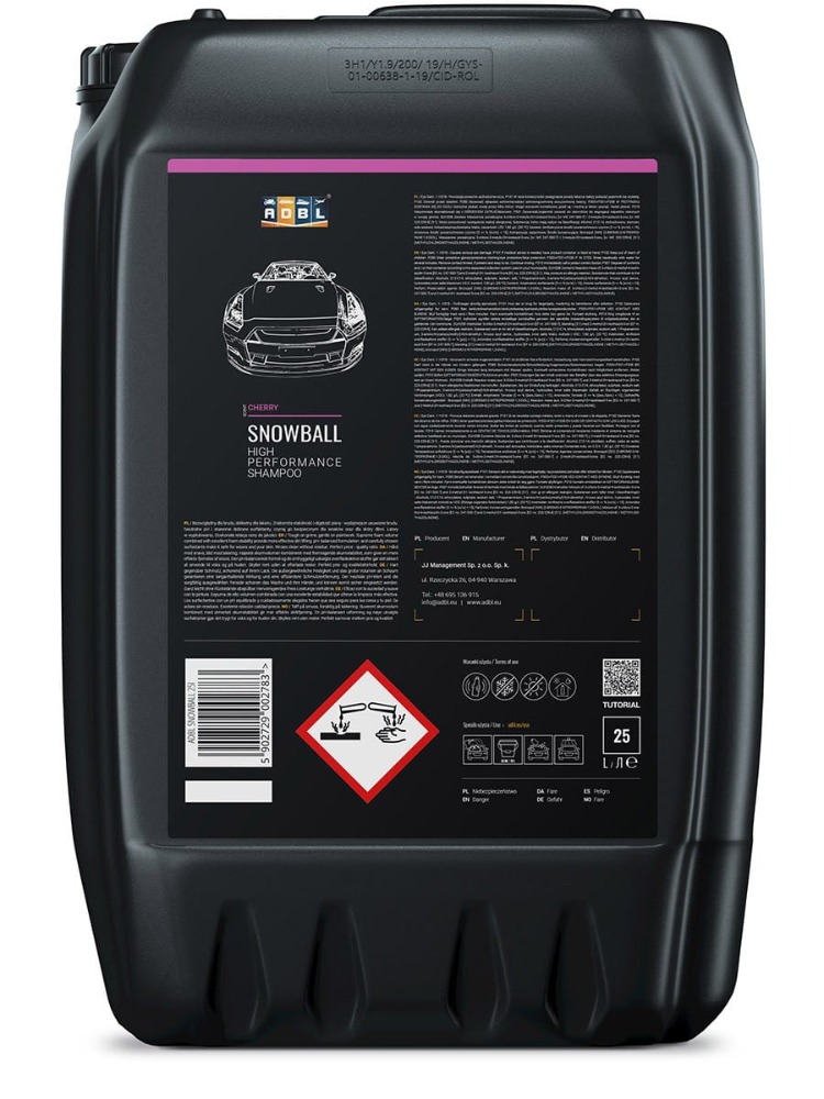 ADBL Snowball Shampoo 25L szampon z neutralnym pH