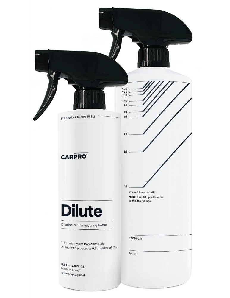 CarPro Dilute Pusta butelka do rozcieńczania produktów ze skalą 500ml