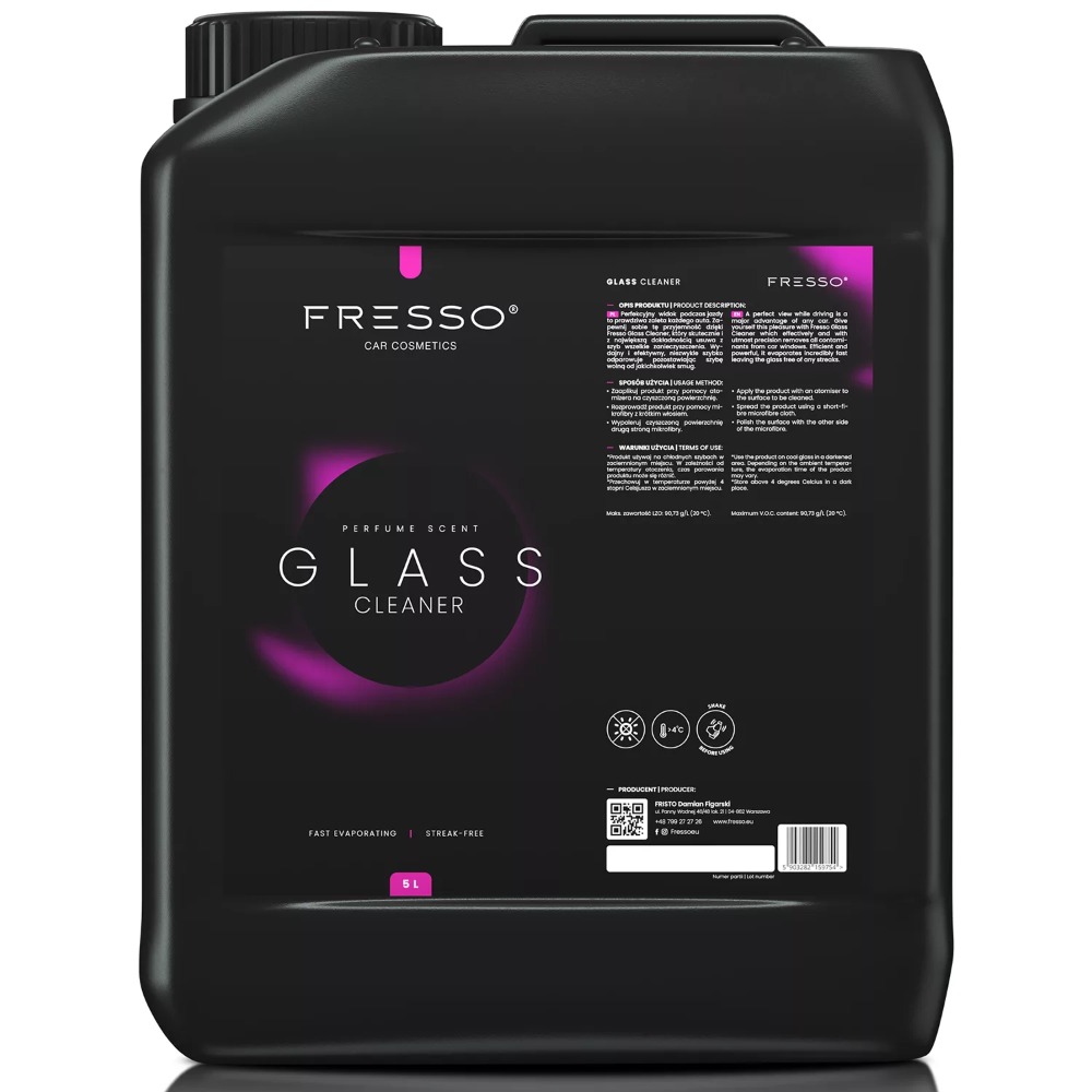 Fresso Glass Cleaner Płyn do mycia szyb, nie zawiera amoniaku 5000ml