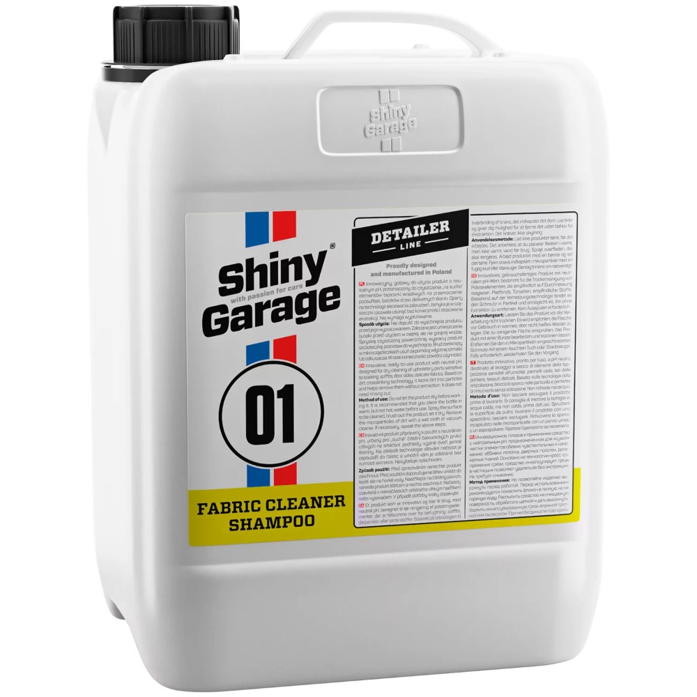 Shiny Garage Fabric Cleaner Shampoo Produkt do ręcznego prania tapicerki 5000ml