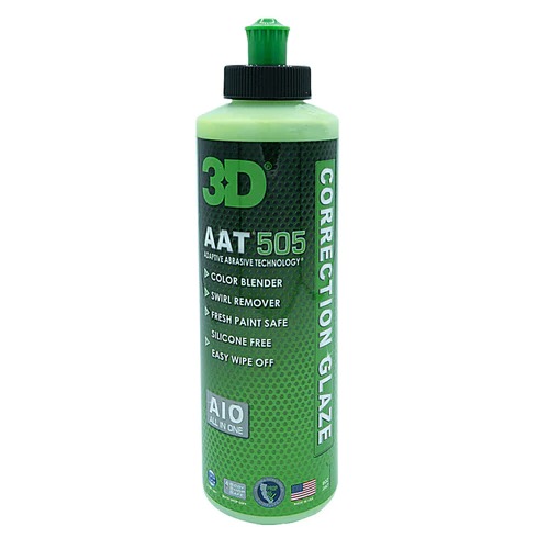 3D Car Care AAT 505 CORRECTION GLAZE Pasta polerska skutecznie usuwa rysy, poleruje, zabezpiecza 237ml