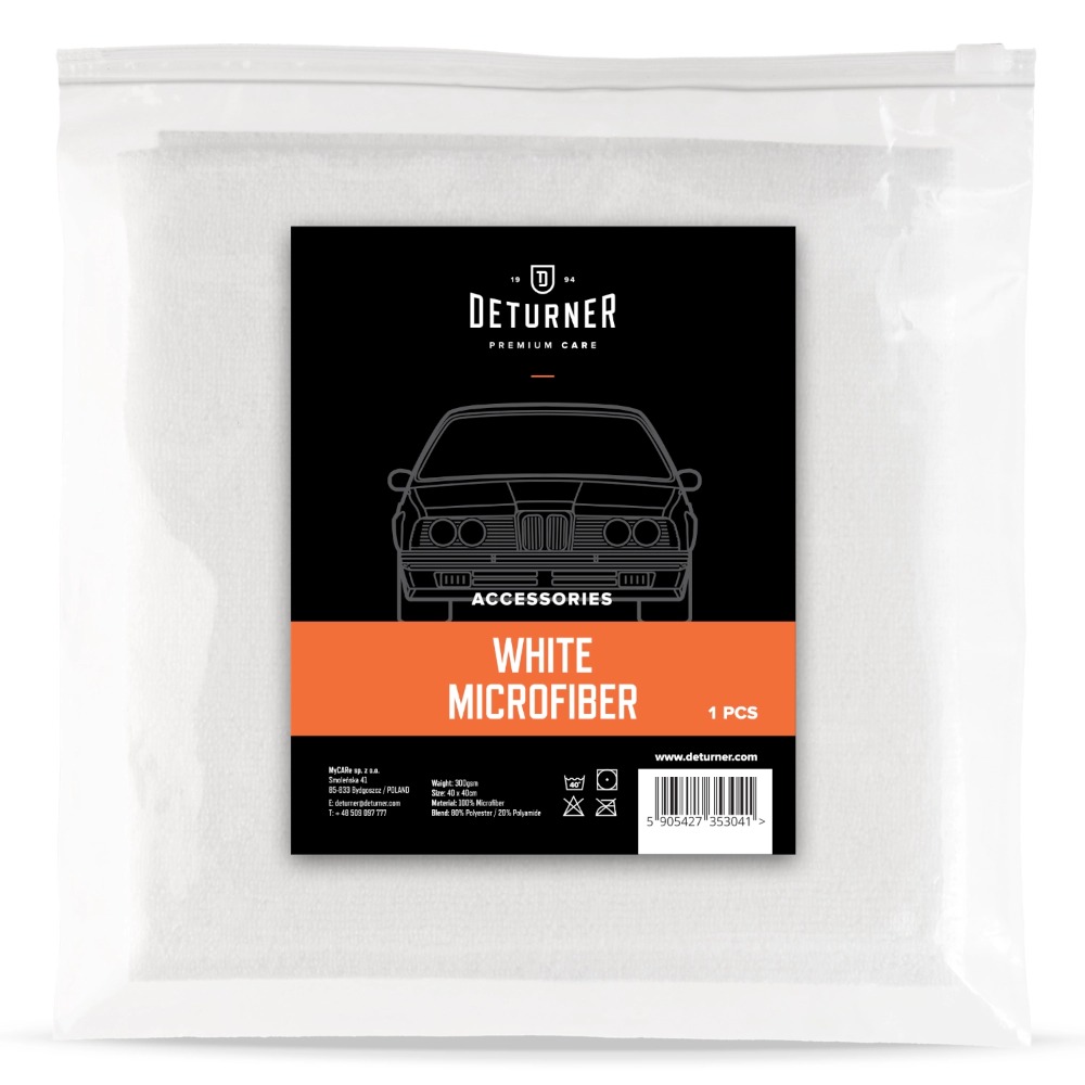 Deturner White Microfiber - Mikrofibra do pielęgnacji tapicerki skórzanej 40x40cm