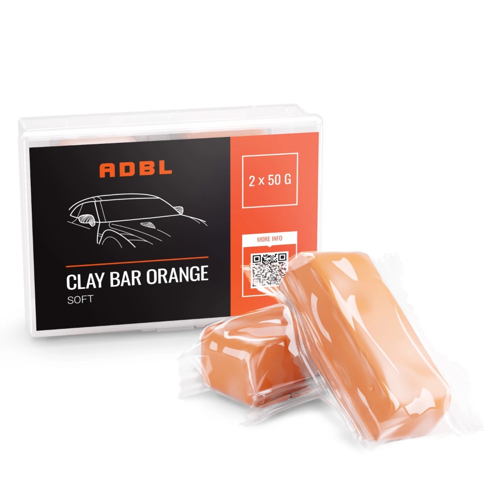 ADBL Clay Bar Orange - Miękka glinka do lakieru 50g 2 sztuki