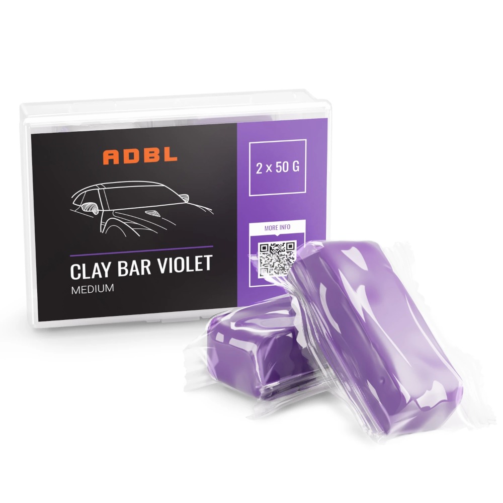 ADBL Clay Bar Violet - Uniwersalna glinka do lakieru 50g 2 sztuki