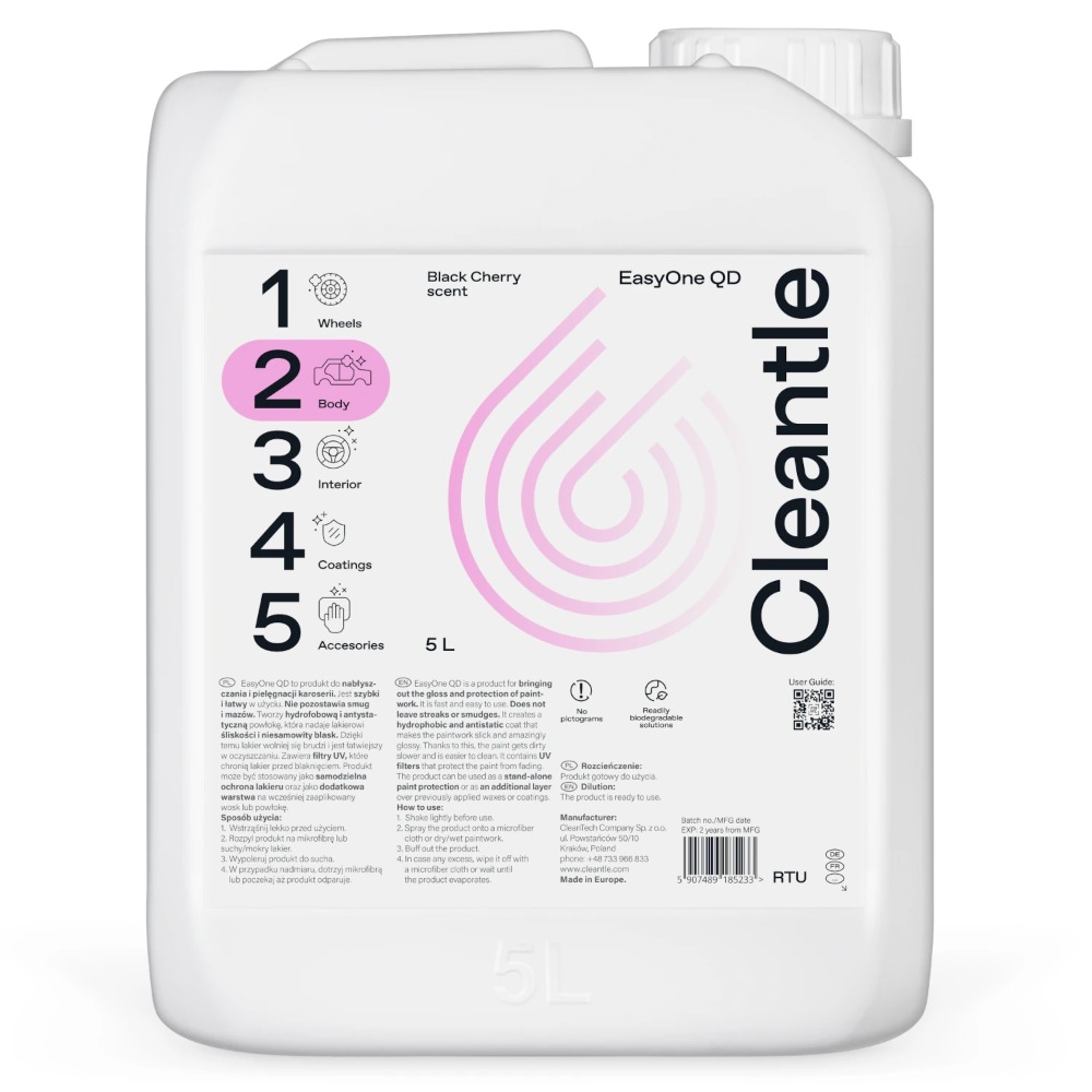 Cleantle EasyOne QD – szybki i łatwy w użyciu quick detailer 5000ml