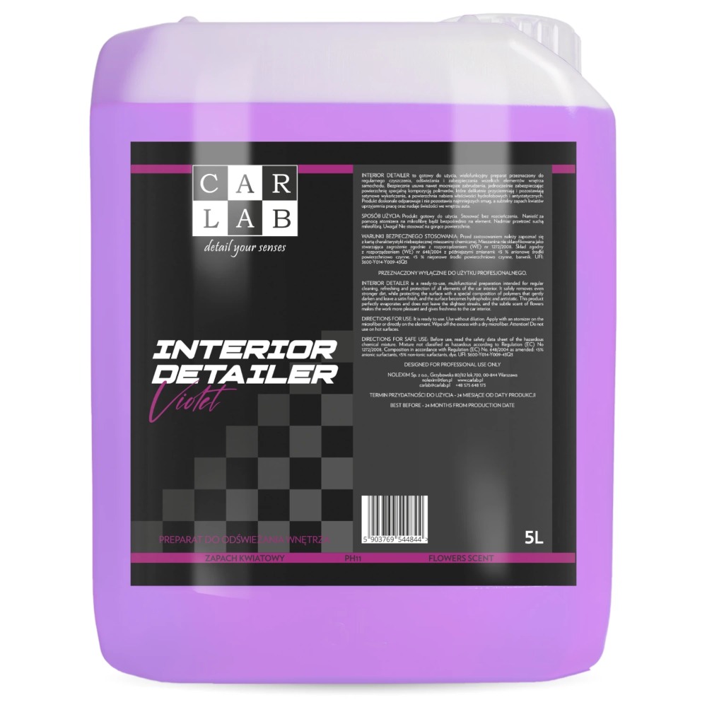 Carlab Interior Detailer Violet - Produkt 2w1 do plastików wewnętrznych 5L