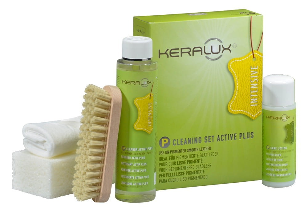 LCK Keralux Cleaning Set ACTIV PLUS 250ml + Care Lotion P 100ml Zestaw do czyszczenia i ochrony skór gladkich