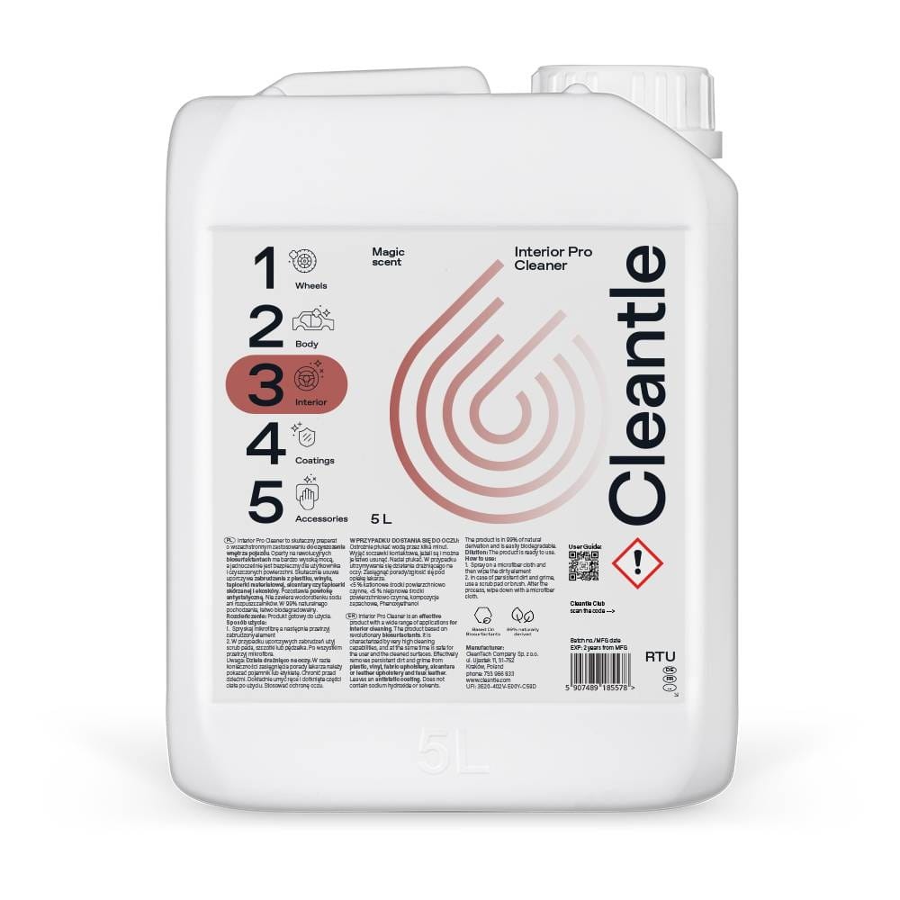 Cleantle Interior Pro Cleaner - Produkt do czyszczenia wnętrza 5L