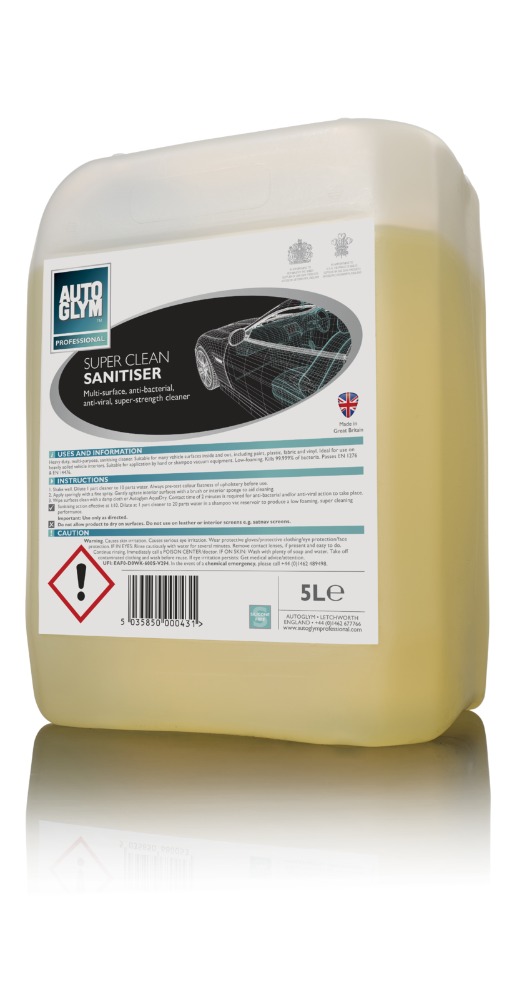 AutoGlym Super Clean Sanitiser - Produkt do czyszczenia wnętrza pojazdu 5L