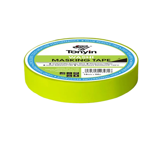 Tonyin Washi Masking Tape 18mm x 50m - Wysokiej jakości taśma maskująca 