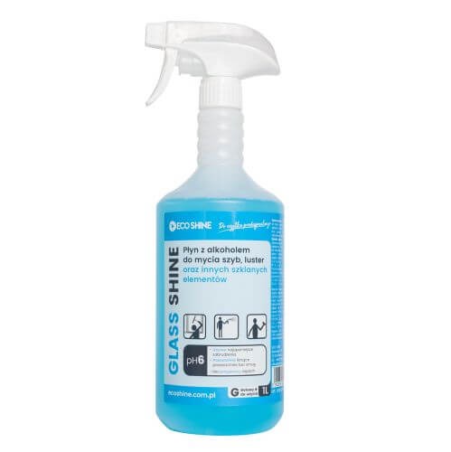 Eco Shine Glass Shine  - Płyn z alkoholem do mycia szyb i luster 1L