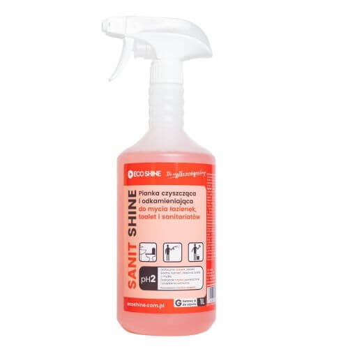Eco Shine Sanit Shine - Pianka czyszcząco-odkamieniająca do toalet i łazienek 1L