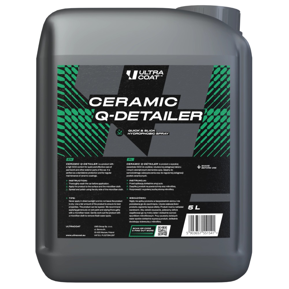 Ultracoat Ceramic Q-Detailer – Quick detailer z dodatkiem krzemionki SiO2 5L