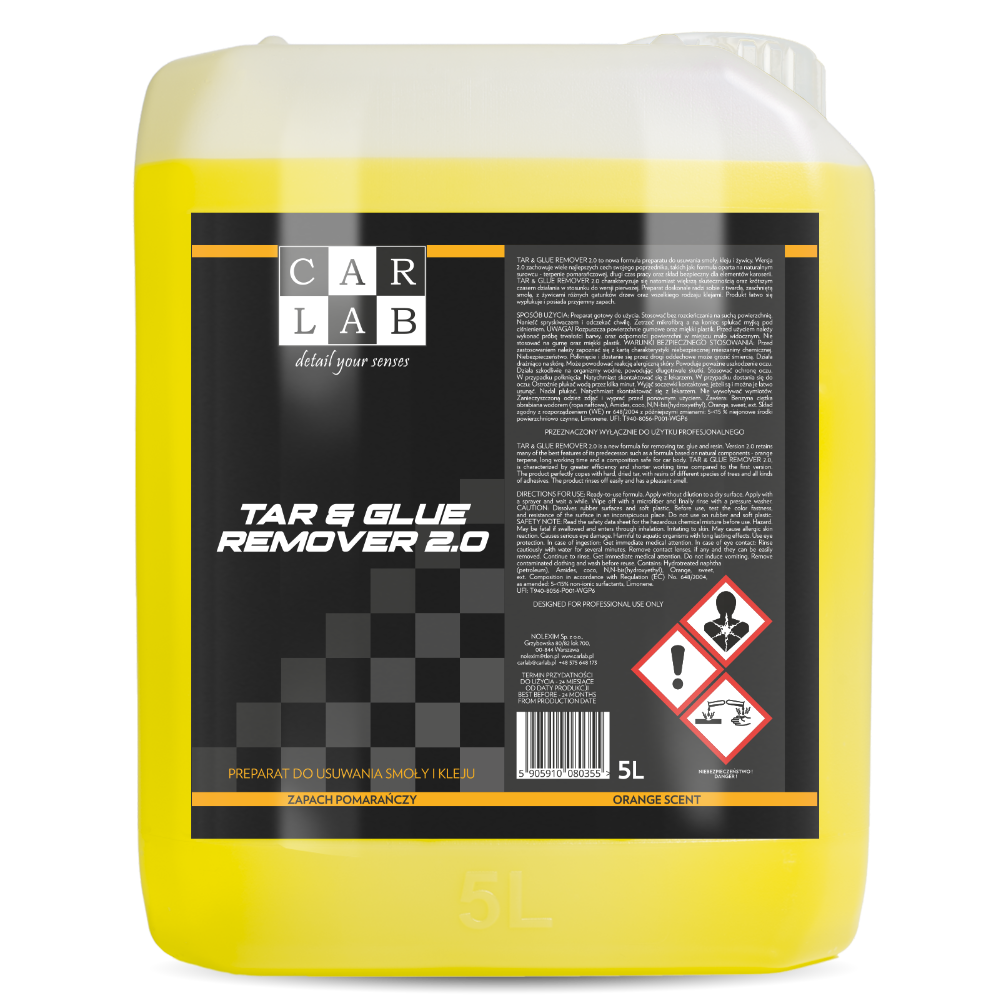 Carlab Tar and Glue Remover - Produkt do usuwania smoły i kleju 5L