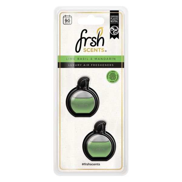 Frsh Scents Mini Vent Deffusers Lime Basil & Mandarin  - Zapach do samochodu 2 sztuki