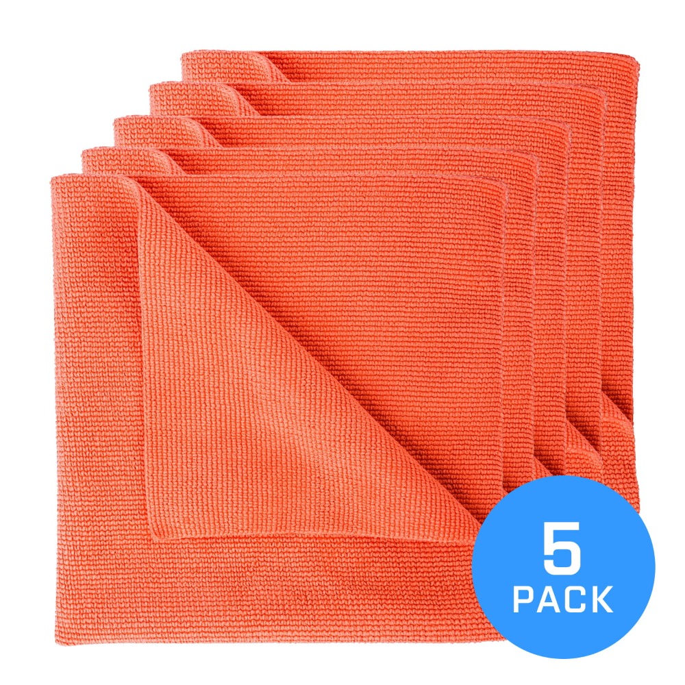 FXPROTECT Royal Coral Microfiber Towel Miękka uniwersalna mikrofibra bez krawędzi 40x40cm 5sztuk