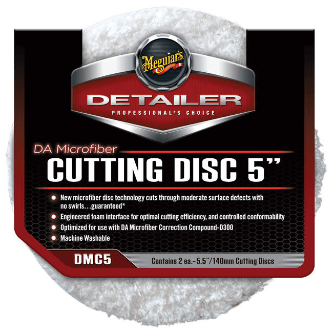Meguiar's DMC5 DA Microfiber Cutting Discs 2pak Gąbki polerskie na rzep z mikrofibry 2 sztuki