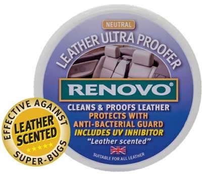 Renovo Leather Ultra Proofer Czyści i zabezpiecza skóry gładkie, pozostawia zapach skóry 200ml