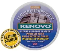 Renovo Leather Ultra Proofer Czyści i zabezpiecza skóry gładkie, pozostawia zapach skóry 200ml