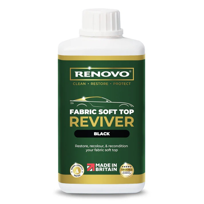 Renovo Soft Top Reviver Black - Farba do dachów cabrio Czarna 1000ml