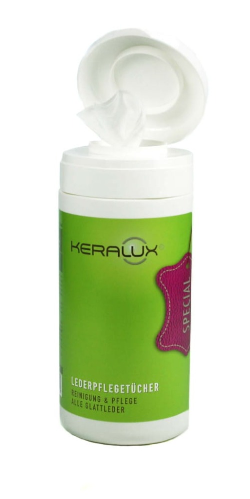 LCK KERALUX Leather Care Wipes Chusteczki do skóry czyści i zabezpiecza w jednym 60 sztuk